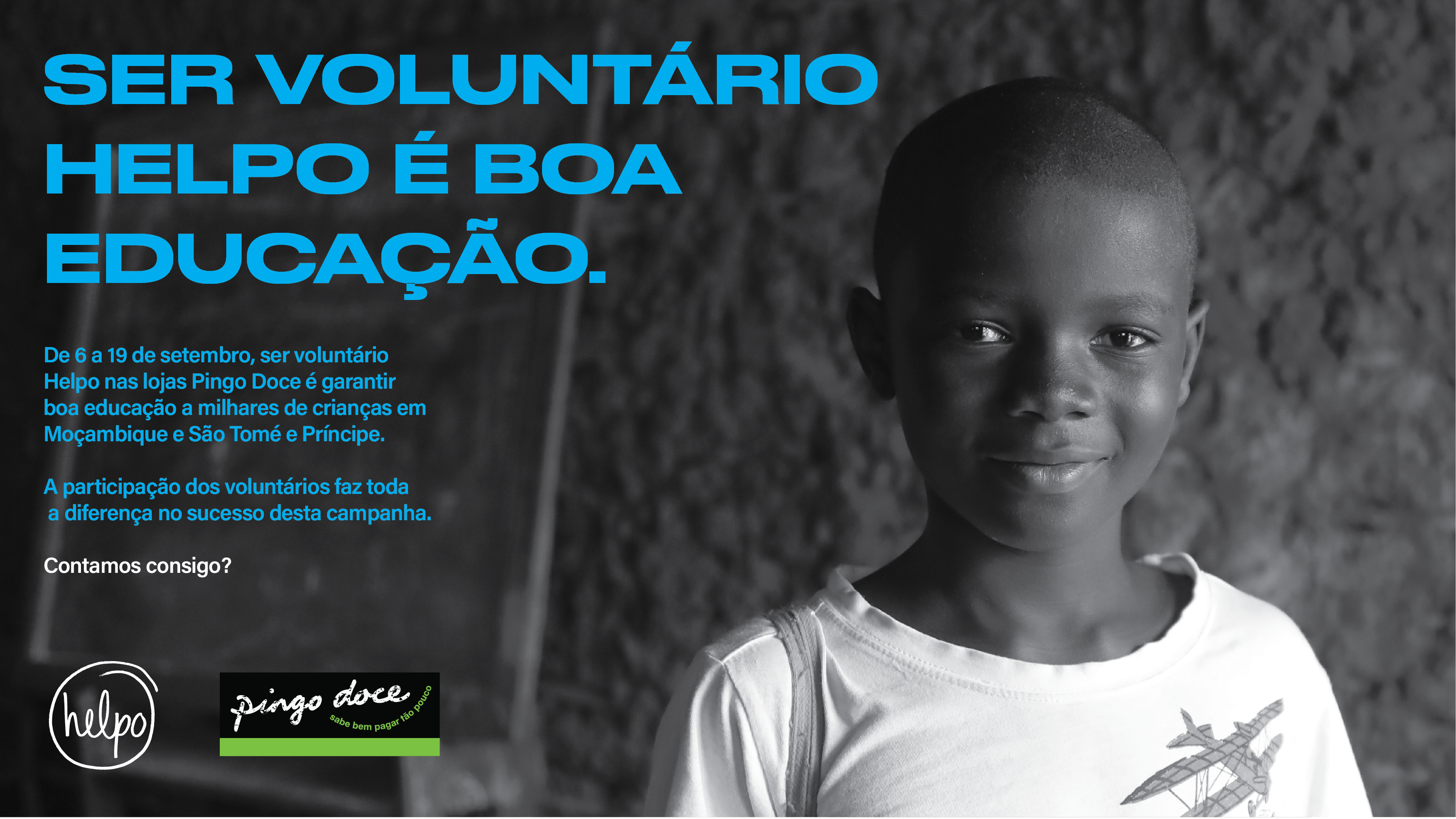 Ser voluntário Helpo é boa educação